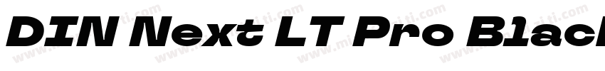 DIN Next LT Pro Black Italic字体转换